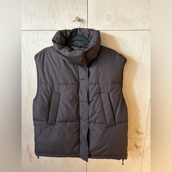 Chocolate Brown Puffer Vest - Picture 1 of 10